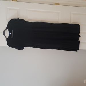 Old Navy black tiered midi dress.
